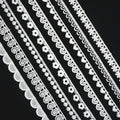 New Wholesale Lolita Embroidery Water Soluble Lace Trimming Milk Silk Unilateral Floral Wave Lace for Garments