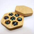 Nian Diceworks Polyhedral Hexagonal Bamboo Dice Tray DND Dice Cup for Board Games