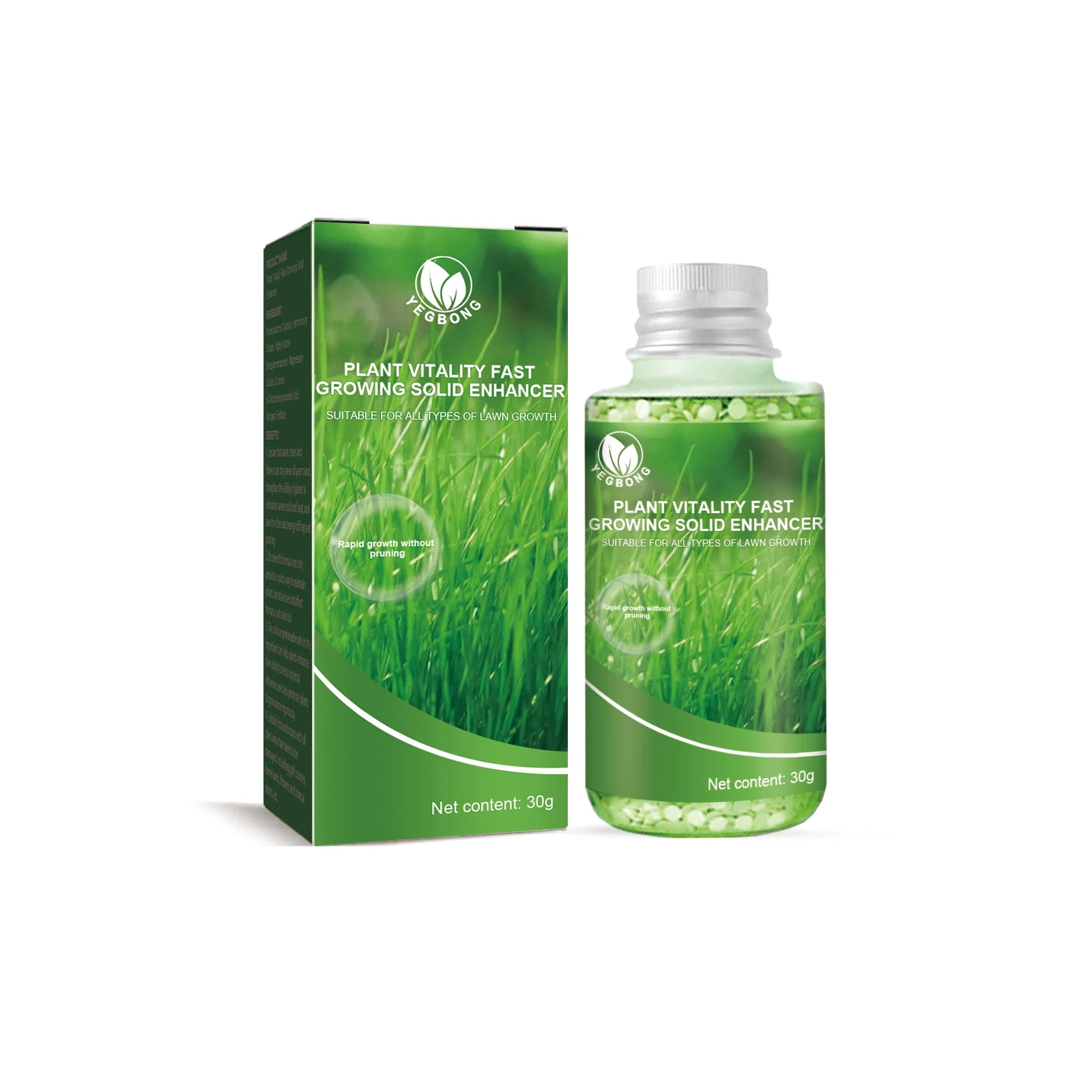 30G Fast-Acting Lawn & Plant Growth Enhancer Organic Grass Fertilizer Solid Nutrient Booster for Plants LawnGarden& Landscaping