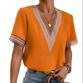 Women's Solid Pattern Short Sleeve Casual Shirts New Arrivals Wholesale Fashionable Office Lady's Knitted Apparel Plain Dyed