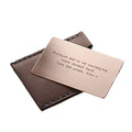 Custom Logo Stainless Steel Business Card Titanium Steel Copper Metal VIP Thank You Card Credit Visit Gift Cards