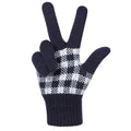 Men's Winter Touch Screen Jacquard Thickened Warmth Riding Knitted Gloves