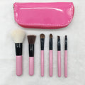 6 Pcs Professional Makeup Brushes Set Cute Pink Cosmetic Make up Brushes for Powder Foundation Blush