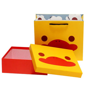 Custom Creative Cute Little Yellow Duck Pattern Gift Box with Cartoon Image Children's Holiday Gift Handbag Packaging Boxes