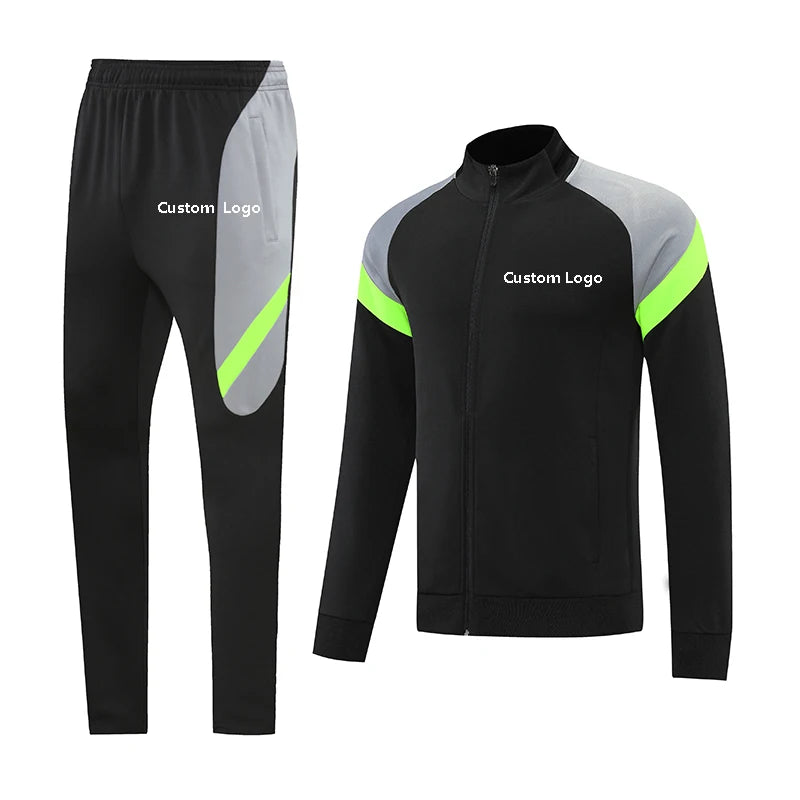 Whole Sale Men Gym Tracksuit Team Wear Zipper Pants Mens Soccer Tracksuit