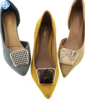 Griotte Print Shoe Clips Accessories Women Shiny Removable square Shoe Buckle for Women Shoe Decorations