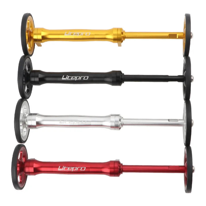 Folding Bike Modification Aluminum Alloy Easy Wheel Extension Rod litepro Telescopic Rod Easy Wheel Bicycle Parts