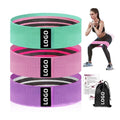 Wholesale Custom Logo Fitness Workout Yoga Anti Slip Fabric Cotton Loop Bands Hip Booty Bands Resistance Bands Sets