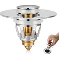 Universal Bathroom Sink Stopper 1.1~1.5 Basin Pop up Sink Drain Strainer Anti Clogging Sink Drain Filter with Hair Catcher