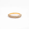 Joolim High End 18K PVD Luxury Gold Plated Micro Pave Stainless Steel  Rings for Women Fashion Jewelry