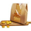 Customized Recycled Brown Kraft Paper Bag Food Grade with Logo Printed for Pizza Milk Pet Food Sushi Jelly Salad