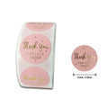 1.5 Inch Thanks You Sticker Floral Thank You for Your Order Adhesive 1inch Food Sticker Label Packaging
