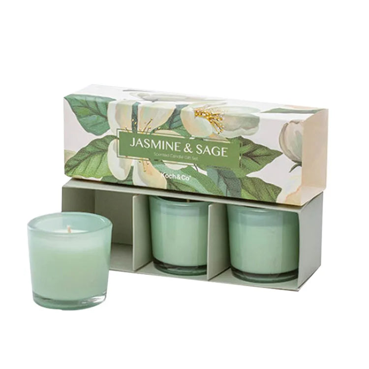Custom Green Cardboard Folding Sliding Drawer Boxes for Candle & Cosmetic Packing Embossed Folding Gift Folders with Dividers