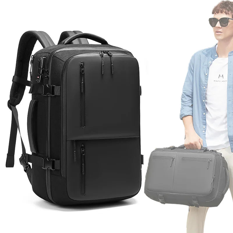 New Fashion Computer Men Anti Theft Waterproof  Travel Business  Polyester  Laptop Back Bag Pack Backpack for Men