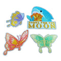 Custom Logo Pattern Embroidered Chenille Fabric Patches Iron-On Backing for Clothing Cap Decoration Customized Cartoon Design