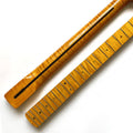 One Piece Vintage Yellow 21 Frets ST TL Electric Guitar Neck Replacement Tiger Flame Maple Guitar Necks