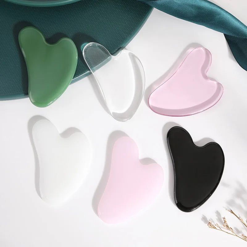 Massage Tools Guasha Scraping Massage Board Gua Sha Heart Shape for Face Neck Back Body Slimming Lift Anti-wrinkle