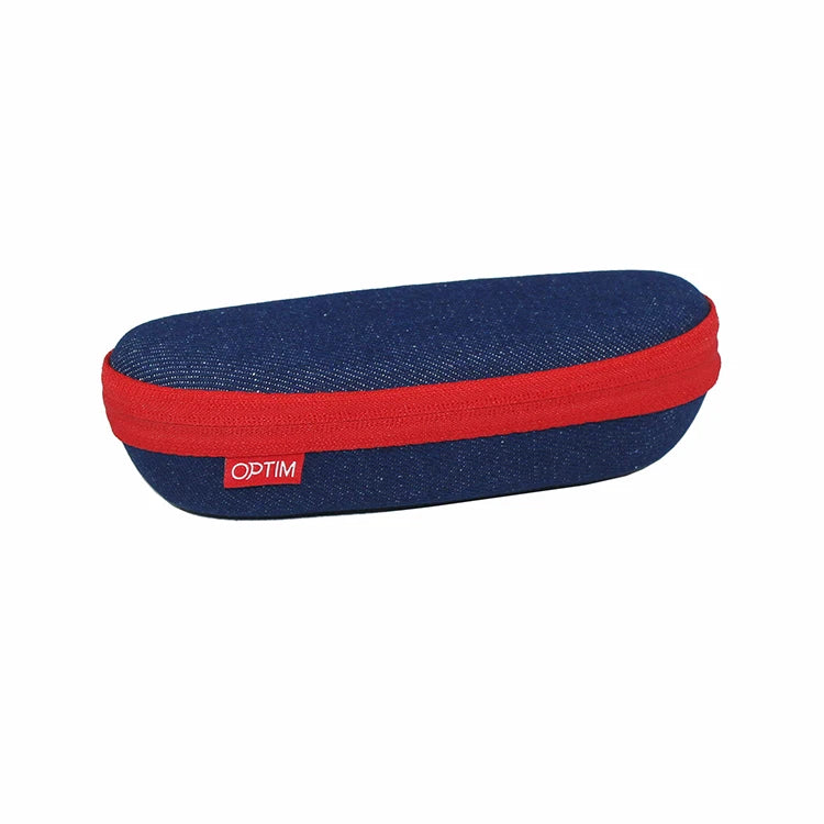 Stylish Custom Denim Glasses Case 4018 Jeans Eyeglasses Case with Woven Label Eyeglasses Bags & Cases