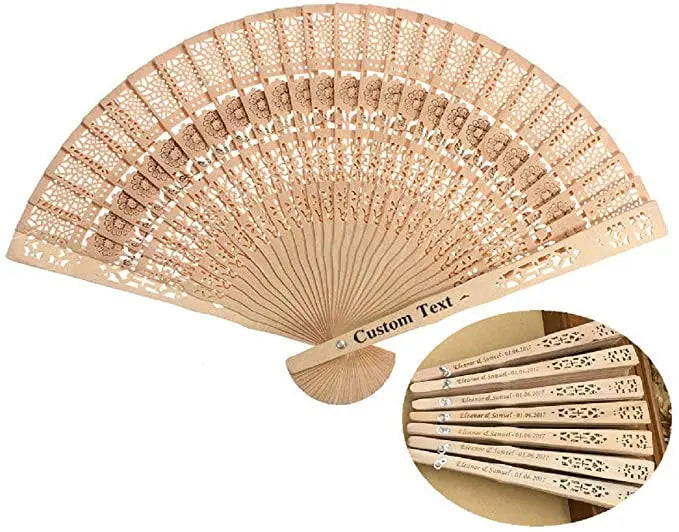 Customized Logo Funny Spanish Plain Bamboo Hand Fan Eco-Friendly Painted Design for Wedding or Home Decoration Funny Gifts