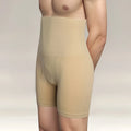 European American Large Size Men's Seamless High-Waisted Five-Quarter Pants Cross-Border Body Shapers Tummy Knitted Slimming