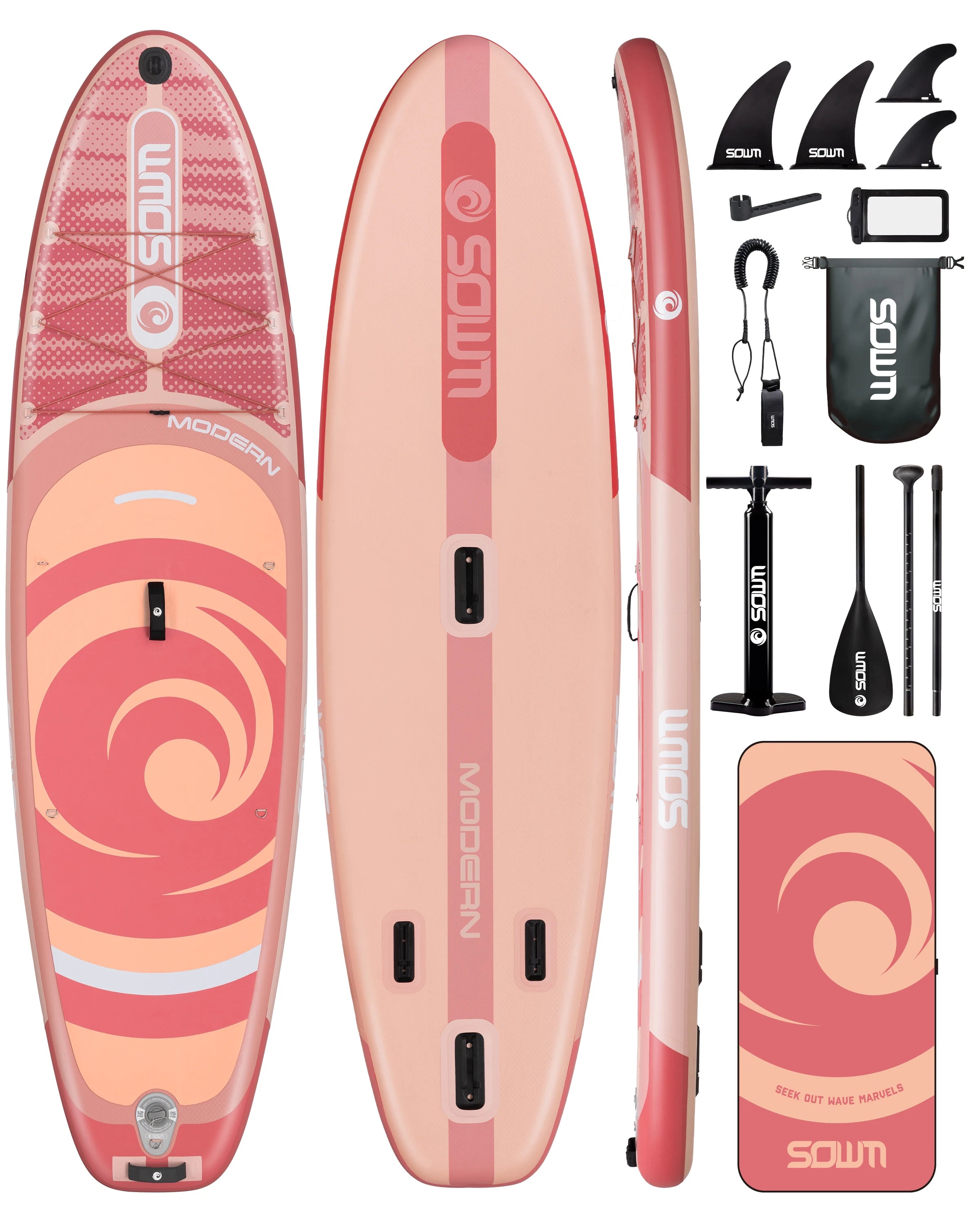 EU Warehouse sup Board 10'6''x33''x6'' Inflatable Stand up Paddle Boards pink Paddle Board with Heat Sealing Technology