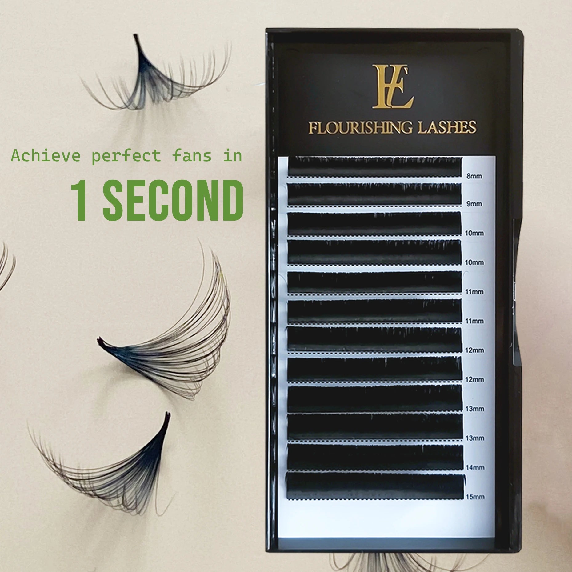 Matte Black 0.03 0.05 0.07 mm Mega Russian Volume Lashes Handmade Super Soft Easy Fanning Eyelash Extensions