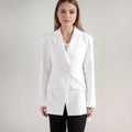 OUDINA Autumn Winter New Irregular Cross Placket Femenin Casual  Suit Jacket Blazers for Women