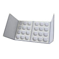 Black PU Leather Covered Glasses Lens 24 EVA Slots 75MM Lenses Presentation Display Book case Container
