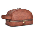 Mens Makeup Bag Vegan Leather Eco Friendly Hanging Cosmetic Pouch Man Makeup Storage Travel Bags