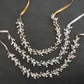 SLBRIDAL 3 Colors Wired Crystal Rhinestone Freshwater Pearls Wedding Jewelry Headband Bridal Hair Accessories Women Headdress