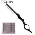 Professional Salon Stainless Steel Hair Razors Single Blade Barber Razor 100Pcs+1000 A6100 Blades Sharp Cut Hair Thinning Knife
