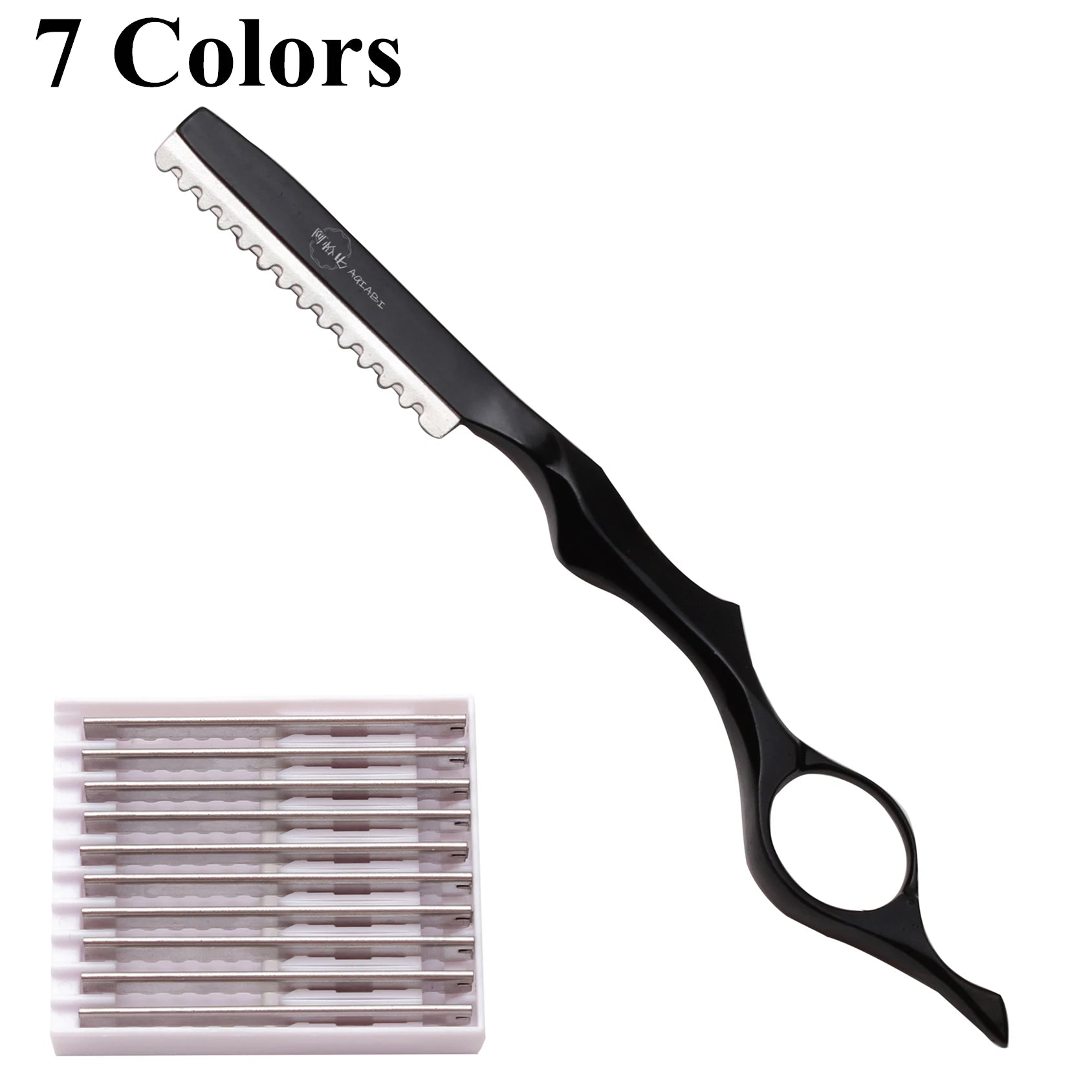 Professional Salon Stainless Steel Hair Razors Single Blade Barber Razor 100Pcs+1000 A6100 Blades Sharp Cut Hair Thinning Knife