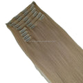 Wholesale Factory Supplier Indian Remy 100% Human Hair Clip-in Extensions Double Drawn