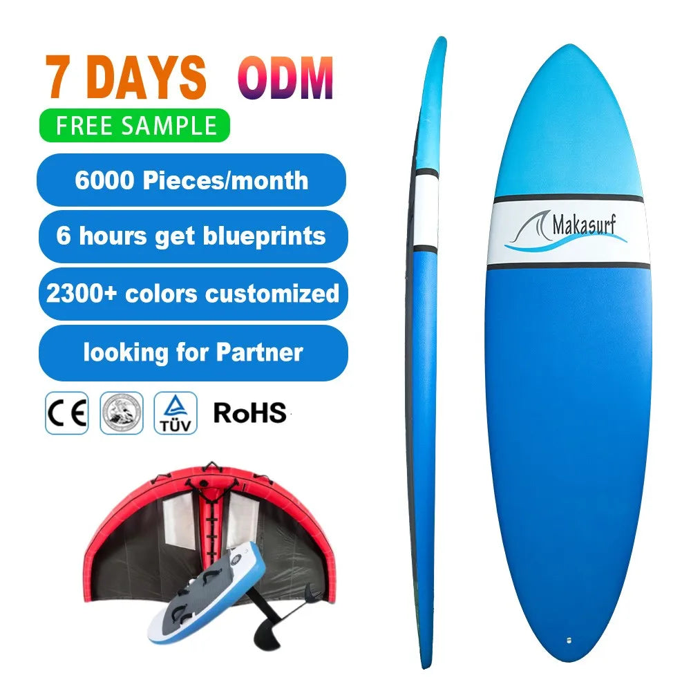 Wholesale Electric Stand-Up Paddle Board with Soft Top Surf Wing Foil LongBoard for Ocean Waters Fiberglass Surfboard Epoxy Foil