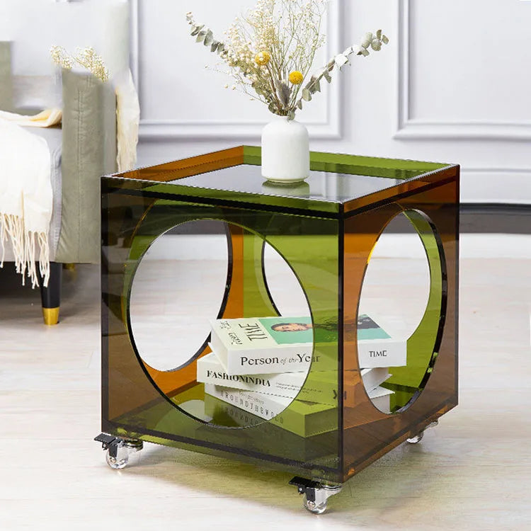 Modern Acrylic Bedside Table for Living Room and Bedroom for Hotel Use Coffee Table Model Furniture