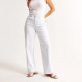 Y2k New Fashion Curve Love High Rise Loose Vertical Striped Wash Lightweight Rigid Jeans for Women