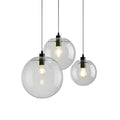Indoor Round Ball Shape Modern Pendant Light Simple Luxury 20cm Glass Chandelier for Kitchen Restaurant
