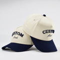 5 Panel Baseball Cap Custom Gold 3D Embroidery Logo Adjustable Strap Sporty Street Style Common 100% Cotton Material Soft Cap
