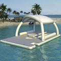 Inflatable Drop Stitch PVC Platform Dock Water Play Equipment Floating Island Bar Dock Platform with Tent for Water Party