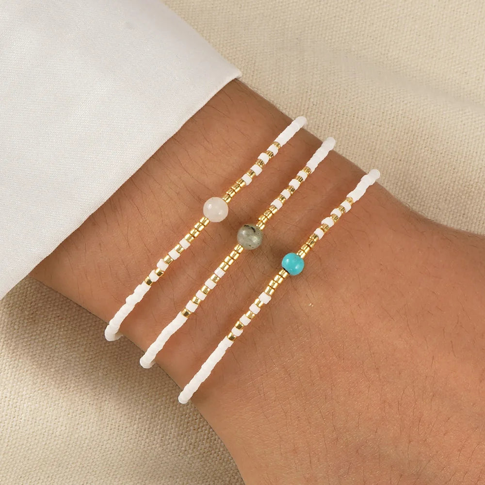 Go2boho Handmade Boho Miyuki Bead Bracelet Custom Religious Style With Pearl for Party or Gift