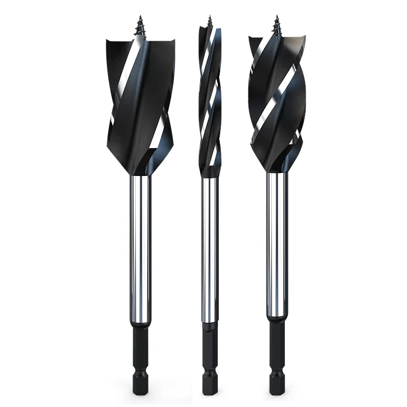 HUHAO 8mm Four Flutes Shank Hand Drill Bit Wood Hole Saw Steel Woodwork Hole Drill 2203141601