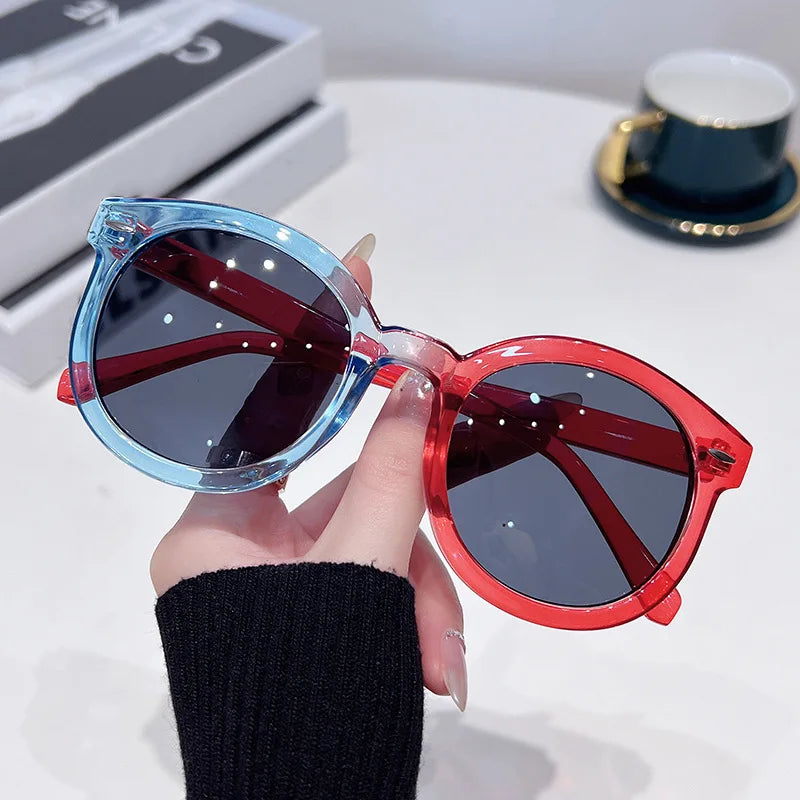 Fashion Party Unisex Vintage Round Shape Sun Glasses Plastic Frame UV400 Sunglasses for Women Men