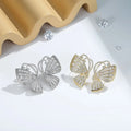 2025 Latest Exquisite Luxury High-End Copper Zircon Butterfly Stud Earrings Trendy Jewelry for Women Gift