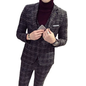 Men's Plus Size Breathable Waterproof Wedding & Business Suits Blazer Vest Pants