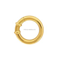 1000S 18K Yellow Real Gold Gemstone Jewelry Findings Round Custom Wholesale Accessories for Bracelet and Necklace Making