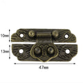 Stock Supply Box Accessories 47 X 23 mm Zinc Alloy Antique Metal Locks for Jewelry Boxes