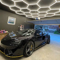 Car Showroom Auto Workshop Design Hexagonal Ceiling Light Detailing Light LED Car Workshop Octagon Car Detailing LED Lights