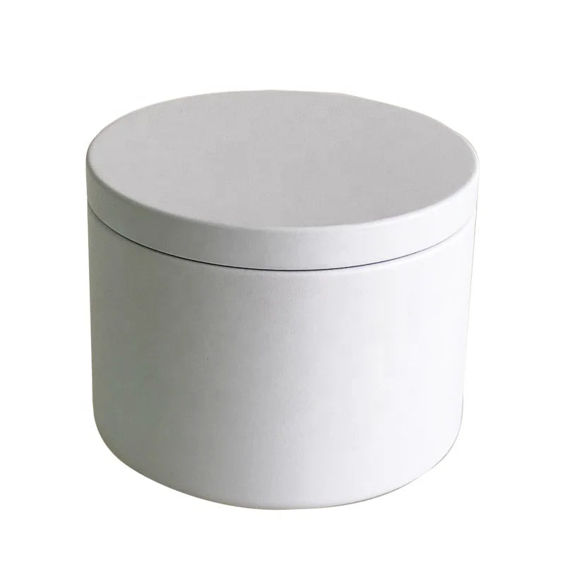 8oz Matte Black Aromatherapy Container Small Tea Pot Iron Can Storage Box Tinplate Metal for Candle Jar White Iron Can Storage