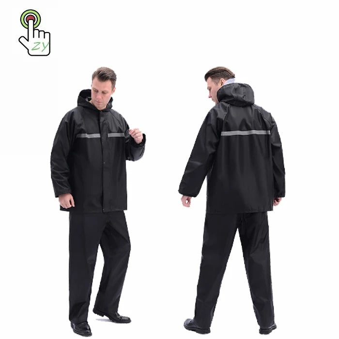 Waterproof Hooded Ropa Impermeable Moto Motorcycle Outdoor Raincoat for Men's Reflective Rain Jacket