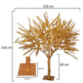 New Fashion 1.5m China Big Fake Banyan Tree Gold Leaves Tree Yard Plants Artificial Tree for Indoor Outdoor Decorate